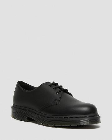 Black Men's Dr Martens 1461 Mono Slip Resistant Work Shoes | CA 653PJJ